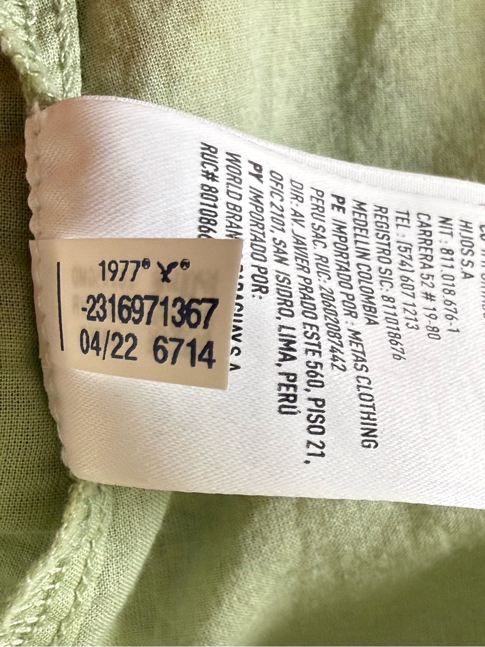 American Eagle Floral Tiered Mini Dress Sage Green Cottagecore Boho L - Picture 8 of 10